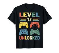 Gaming Vintage 17th Birthday Gift 17 Year Old Boy Girl Gamer T-Shirt