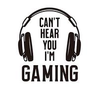 Gaming Wallpaper, Can't Hear You I'm Gaming Wall Stickers, Gaming Wall Art Vinyl Gaming Stickers Wall Decoration for Living Room Boys Bedroom Family Game Room