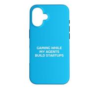 Gaming While My Agents Build Startups Vibe Coders Humor Meme Case for iPhone 16