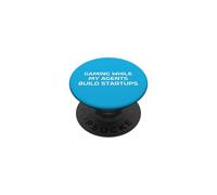 Gaming While My Agents Build Startups Vibe Coders Humor Meme PopSockets Adhesive PopGrip