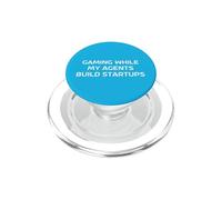 Gaming While My Agents Build Startups Vibe Coders Humor Meme PopSockets PopGrip for MagSafe