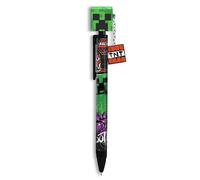 Kids Licensing - Minecraft Pen with 3D Topper, Cole School Stationery, Gift for Kids, Video Game Merch