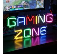 Gaming Zone Neon Light Sign, Colorful LED Gaming Neon Sign with Adjustable Lights, Gaming Letter LED Neon Light for Wall Decor with Switch for Game Room, Game Zone, Man Cave, Gifts for Boys, Men
