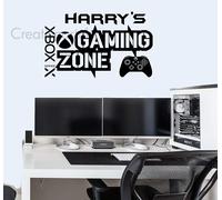 Gaming Zone Personalised Wall Stickers XBOX Series X Controller Game Zone Decals