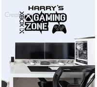 Gaming Zone Personalised Wall Stickers XBOX Series X Controller Game Zone Decals