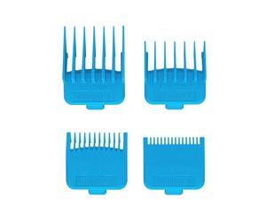 GAMM Double Magnetic Tight Hair Clipper Guards, 4-Pack Assorted Sizes, Cyan Blue, Compatibles with Gamm Style craft and Other Brands Hair Clippers