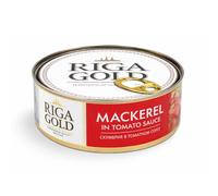 Gamma-A Atlantic Mackerel in Tomato Sauce 240g | Canned Mackerel Fillets in Rich Tomato Sauce | Ready to Eat Fish | Easy-Open Key Tin (3 Pack)