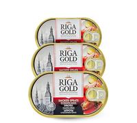Gamma-A Sprats in Tomato Sauce 190g | Canned Baltic Sprats in Rich Tomato Sauce | Ready to Eat Fish | Key Easy-Open Tin (3 Pack)