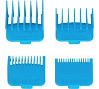 GAMMA+ Double Magnetic Tight Hair Clipper Guards, 4-Pack Assorted Sizes, Cyan Blue, Compatibles with Gamma+, Style craft and Other Brands Hair Clippers