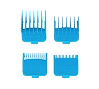 GAMMA+ Double Magnetic Tight Hair Clipper Guards, 4-Pack Assorted Sizes, Cyan Blue, Compatibles with Gamma+, Style craft and Other Brands Hair Clippers