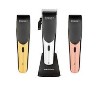 GAMMA+ Ergo Professional Microchipped Magnetic Motor Clipper with 3 Customizable Lids (Chrome, Rose Gold, Gold)