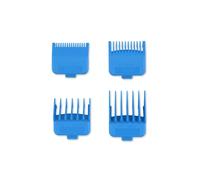 GAMMA+ Double Magnetic Tight Hair Clipper Guards, 4-Pack Assorted Sizes, Cyan Blue, Compatibles with Gamma+, Style craft and Other Brands Hair Clippers