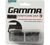 Gamma Honeycomb Cushion Grip Pack of 1, Black, Red Overgrip, One Size