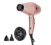 GAMM Ionic Professional Hairdyer G-TRONIC Dual Ionic 2500 with Ion Generator ON-Off Switch, Ultra-Light Blow Dryer (390 gr), Digital Motor, Silent (Gold Rose)