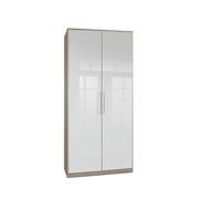 Gamma Oak And White 2 Door Gloss Wardrobe
