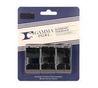 GAMMA Padel Supreme Overgrip - Ultra-Tacky Racquet Grip Tape for Padel, Moisture Absorbent, Soft & Durable Feel, Enhanced Control & Comfort, 3-Pack, Black
