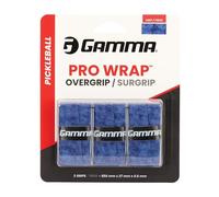 GAMMA Pickleball PRO WRAP OVERGRIP, Extra Tacky, Durable, Moisture Absorbent, White, Blue