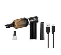 GAMM Portable Cordless Vacuum Cleaner and Blower, Rechargeable with USB Type C, 2 Hour Cordless Running Time, 4 Speeds, 2 Modes, for Barbers, Hairdressers, Cars, PCs, Keyboards