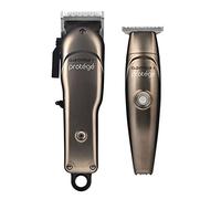GAMM Protected Cordless Trimmer and Trimmer Set for Men or Women, Micro USB, Tapered Blade, Mouthguard, Great Beginner Set, Matte Metallic Grey, (GP1HACB)