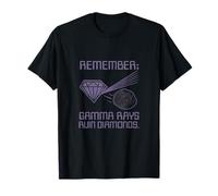 Gamma Rays Ruin Diamonds STEM Retro Sci Fi T-Shirt