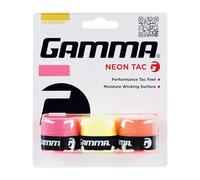 Gamma Sports Neon Tac Overgrip, Tacky Grip for Tennis, Pickleball, Squash, and Badminton Racquets, Assorted 3 Pack