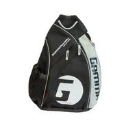 Gamma Sports Pickleball Sling Bag - Adjustable Lightweight Crossbody Backpack for Men and Women - Black/White/Grey