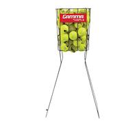 Gamma Sports Tennis Ball Hopper Hi-Rise 75, Durable, Convenient, Heavy Duty Construction for Easy Pickup, Carrying and Storage, Holds 75 Tennis Balls Silver