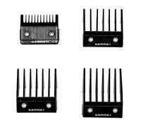 Gamma+ 4 Universal Hair Clipper Combs, 4 Sizes from 3 to 12 mm, Black Color, compatibles with Gamma+ Clipper Hair Clippers, Stylecraft and Other Brands