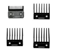 Gamma+ 4 Universal Hair Clipper Combs, 4 Sizes from 3 to 12 mm, Black Color, compatibles with Gamma+ Clipper Hair Clippers, Stylecraft and Other Brands