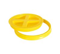 Gamma2 Gamma Seal Lid - Pet Food Storage Container Lids - Fits 3.5, 5, 6, & 7 Gallon Buckets, Yellow