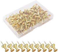 Gammaeon 100 PCS Gold Metal Push Pins, Classic, Luxury Style for Cork Boards, Walls, Artworks, Notes, Photos, Tape