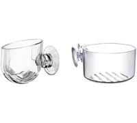 Gammaeon 2Pcs Aquarium Plant Pot, 2025 New Glass Fish Tank Plants Holder Aquarium Planter, Aquarium Decoration Plants Cup with Suction Cups for Fish Tank Ornament Aquarium Plastic Plants Décor