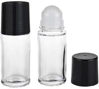 Gammaeon 2PCS Upgraded Clear Empty Glass Essential Oil Roller Bottles Vials Containers Refillable Roll-on Bottles (30ml) for Essential Oils, Perfumes, Aromatherapy Blends, Roll-on Application