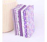 Gammaeon 7Pcs Floral & Dot Cotton Fabric Squares, Purple, Fat Quarters, 10" x 10" Patchwork Quilting DIY Sewing Scrapbooking