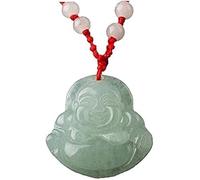 Gammaeon Chinese Feng Shui Jade Stone Pendant Chinese Feng Shui Jade Stone Lucky Charm Necklace Money Buddha, Necklaces
