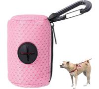 Dog Poop Bag Holder for Lead, 2025 Upgraded Mesh Fabric Attachment Doggy Bag Holder with Zipper Pet Waste Bag Dispenser Hangable Dog Poop for Picking Up Poo After Your Dog for Walking and Hiking