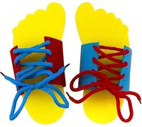 Gammaeon Lacing Shoe, Learn to Tie Shoe Laces Teaching Tie Shoelace Practice Paper Board Tying Learn How to Shoe Laces for Early Educational Teaching Aids