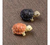 Gammaeon Tortoise Ornament, 2Pcs Mini Tortoise Model Fairy Garden Miniatures House Terrarium Home Desktop Succulents Micro Landscape Decoration Statues