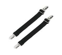 Gammaeon Unisex Adult Elastic Boot Clips, 2Pcs Mitten Clips, Pant Clips, Stirrups, Leg Straps, Black, Classic Style, Adjustable Fit, 30 cm