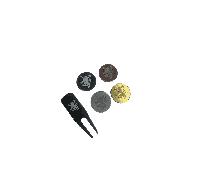 Gamola Golf Artisan antique engraved Golf Ball Marker - Black Option: