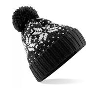 Gamola Golf Beechfield Fair Isle Snowstar Beanie - Black/White Size: O