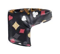 Gamola Golf Black Heart Dog Magnetic PU Blade Putter Headcover