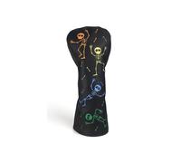 Gamola Golf Black Playful Skeleton PU Leather Driver Novelty Headcover