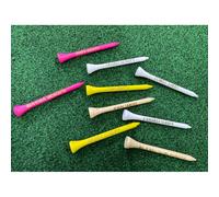 Gamola Golf Personalised Custom Lase wooden Golf Tees - Pink 70mm - 10