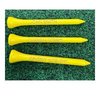 Gamola Golf Personalised Custom Lase wooden Golf Tees - Yell 70mm - 10