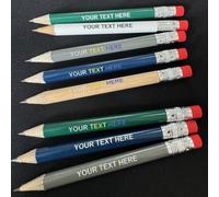 Gamola Golf Printed Personalised Golf Pencil with Eraser - Black - 144