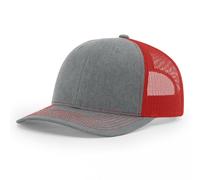 Gamola Golf Richardson 112 Trucker Hat Snapback Cap - Heather Grey/Red