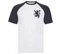 Gamola Golf Scotland Rampant Lion Shirt White/Navy - XL Size: XL