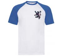 Gamola Golf Scotland Rampant Lion Shirt White/Royal - M Size: Medium