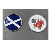 Gamola Golf Sheep On Fire/Saltire Scotland Enamel 26.2mm Ball Barker
